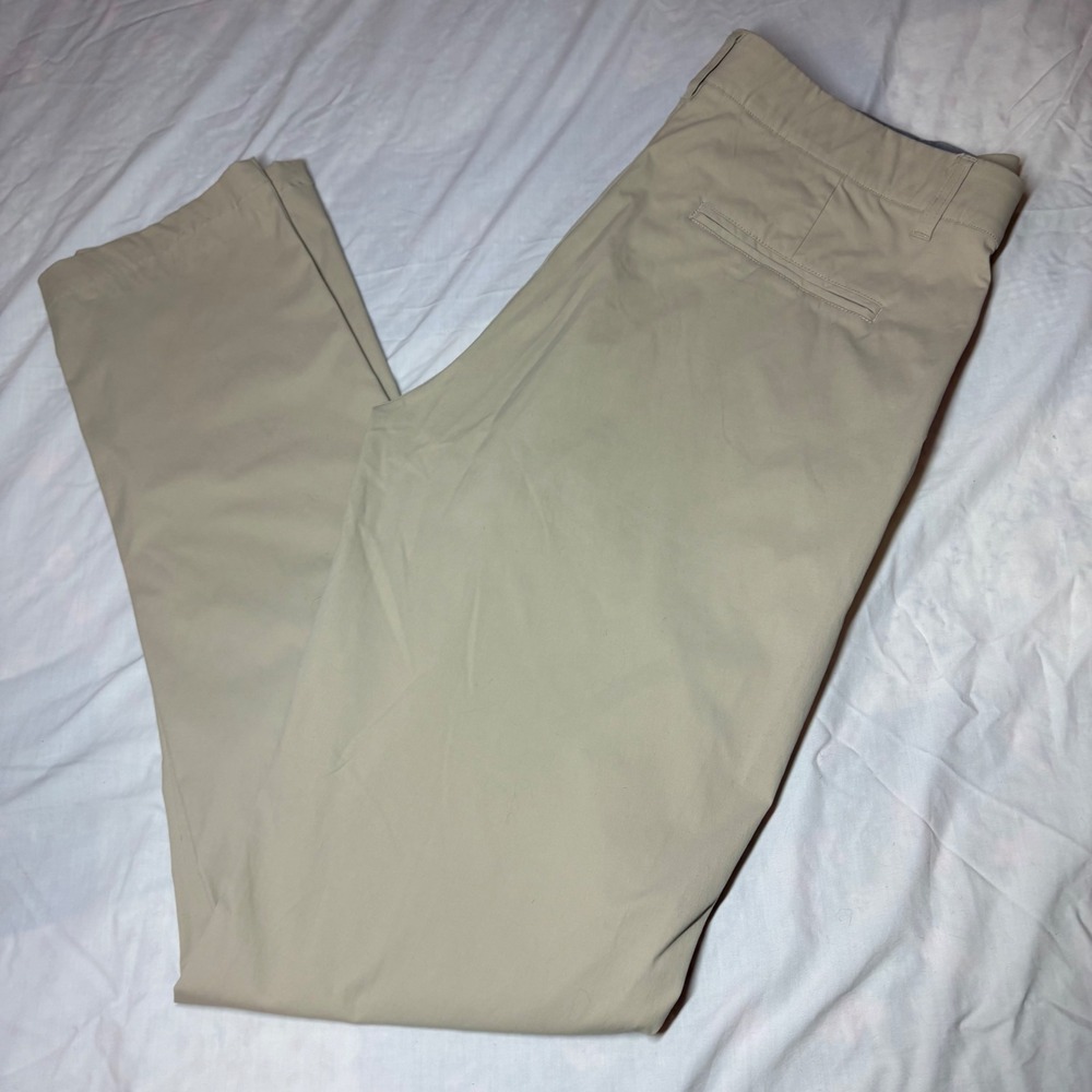 American Tall Mens Chino Pants‎ Tan Khaki Performance Slim Straight 38x36